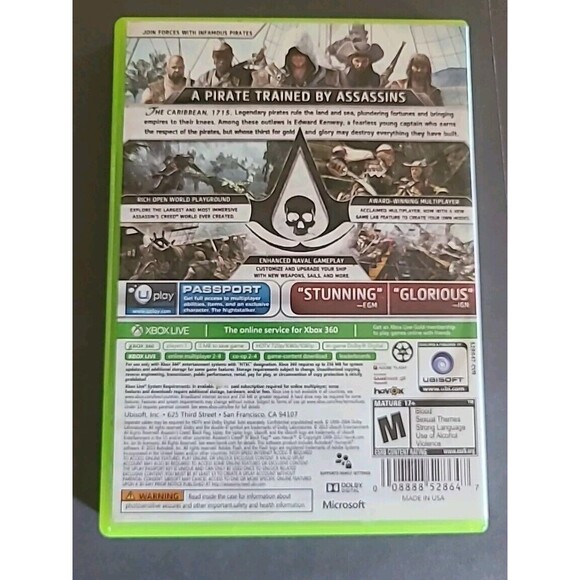 XBOX 360 Assassin's Creed IV: Black Flag Microsoft No Manual Tested - Picture 2 of 4
